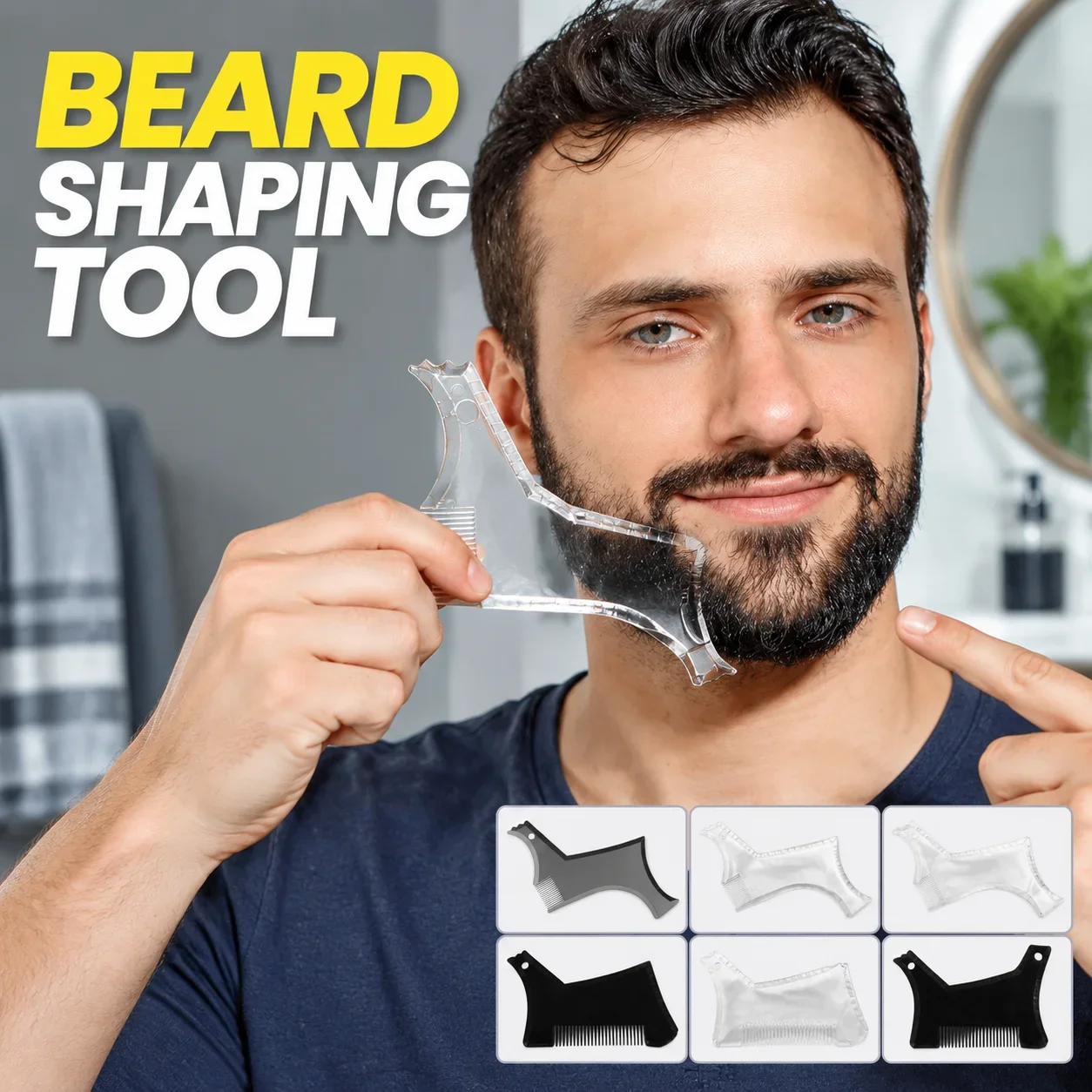 Szablon do modelowania brody,  – Men'S Grooming Accessories Kit recenzja i cena