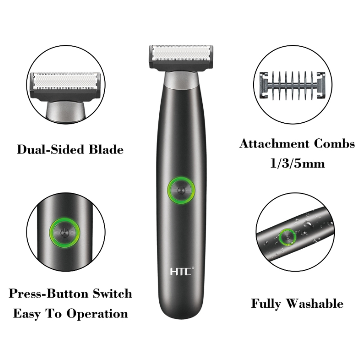 HTC męska elektryczna maszynka – Men'S Grooming Hair And Body Wash recenzja i cena
