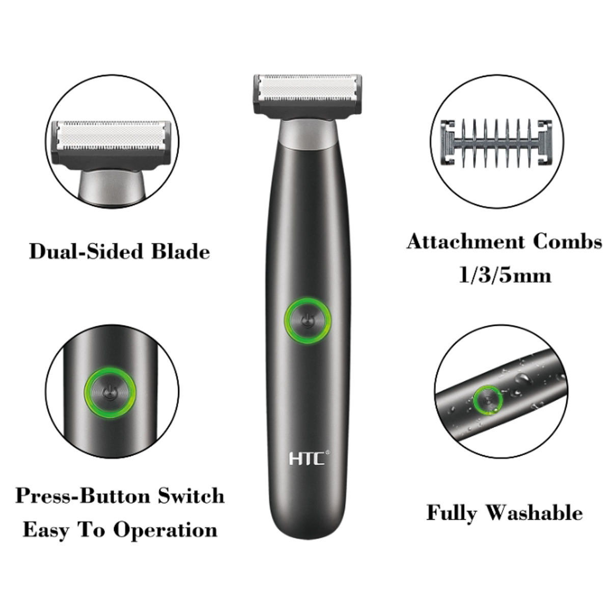 HTC męska elektryczna maszynka – Men'S Grooming Hair And Body Wash recenzja i cena