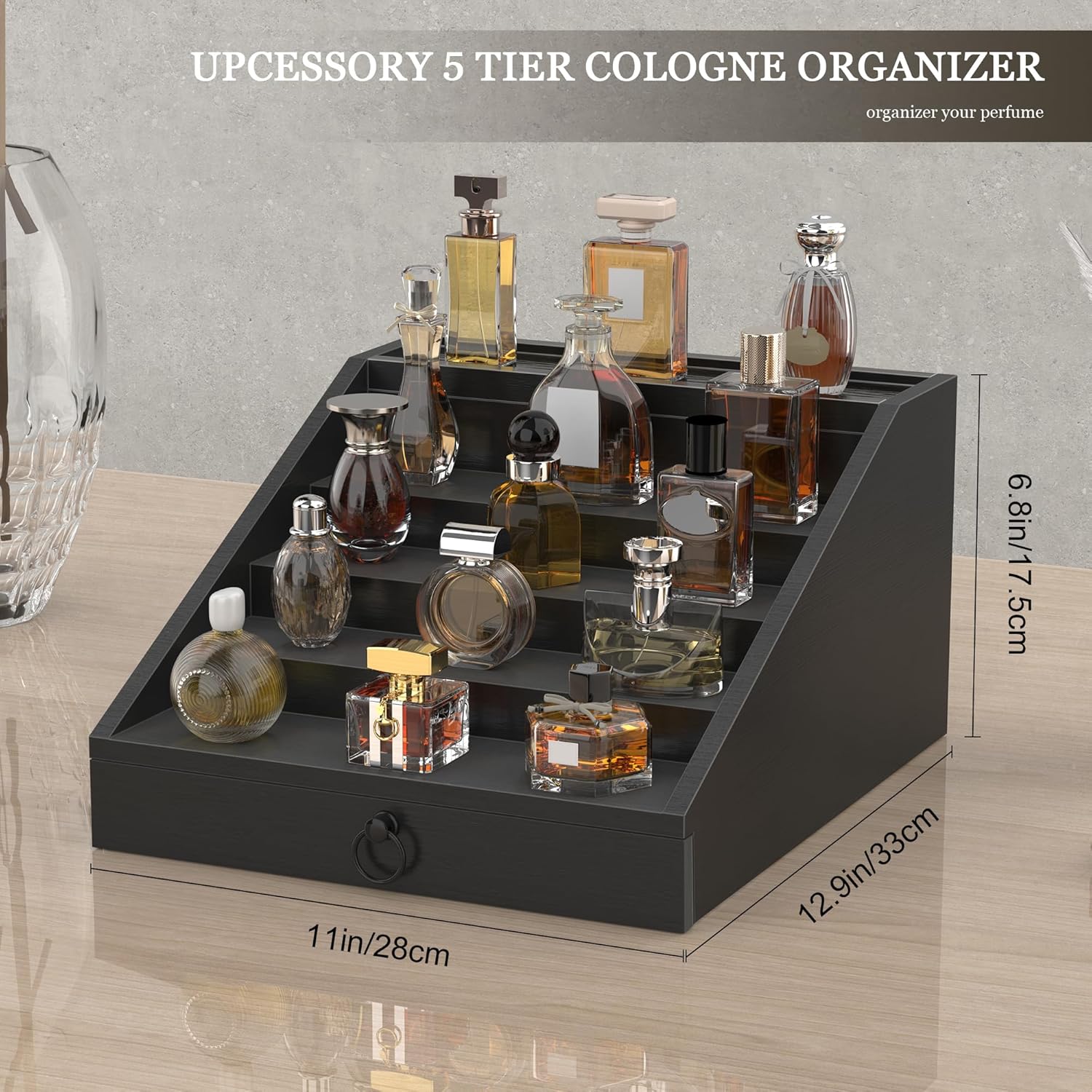 Czarny, drewniany organizer na – Men'S Grooming Gift Box recenzja i cena